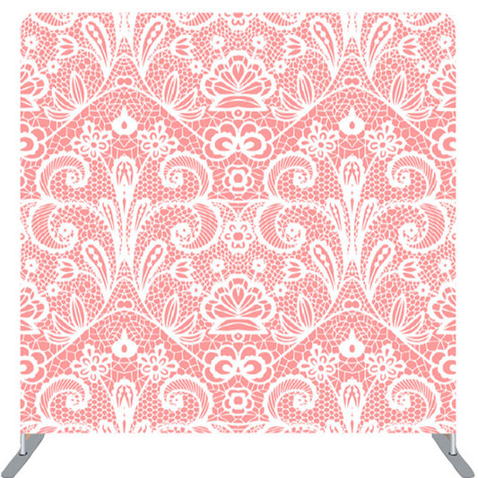 Lofaris Pink Lace Parttern Fabric Backdrop Cover For Party