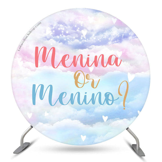 Lofaris Pink Menina Or Blue Menino Round Baby Shower Backdrop Kit