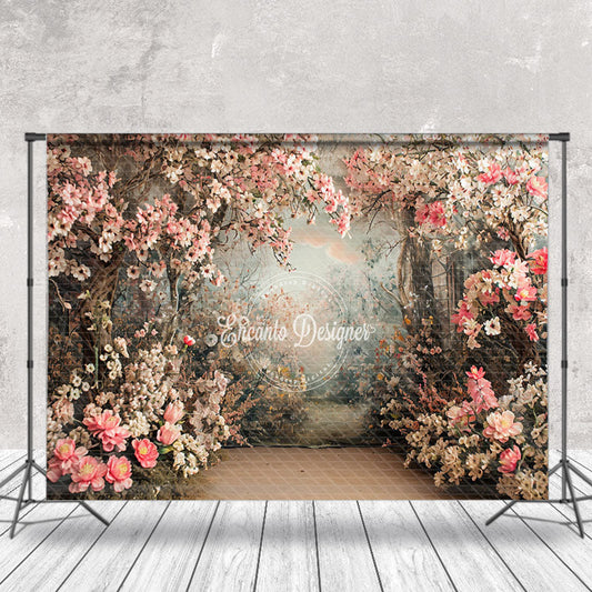 Lofaris Pink Peach Blossom Trees Spring Photography Backdrop