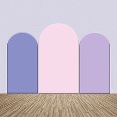 Lofaris Pink Purple Decor Color One Sided Arch Backdrop Kit
