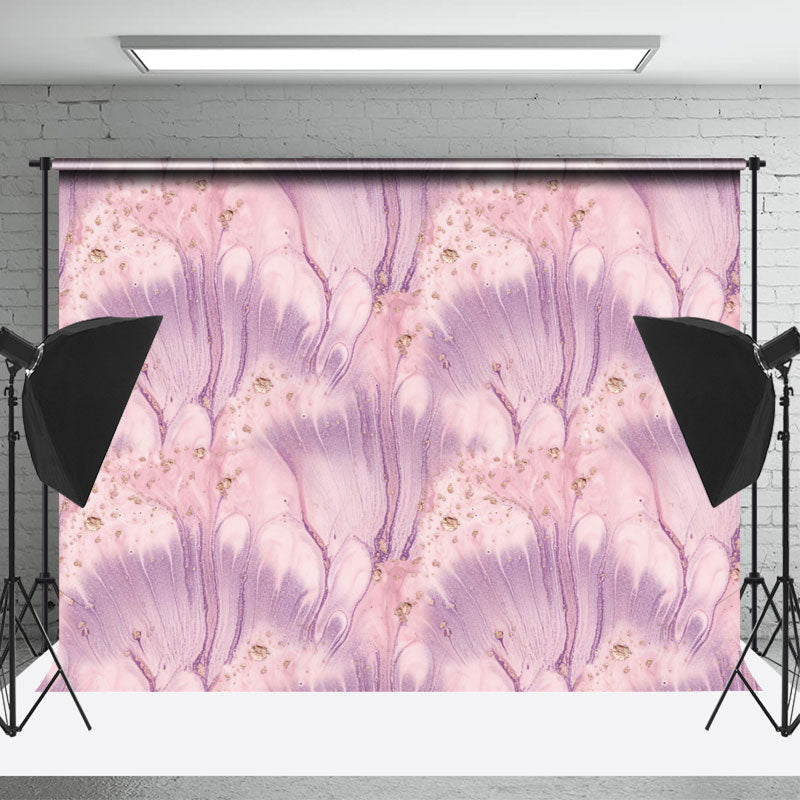 Lofaris Pink Purple Gold Marble Texture Photography Backdrop