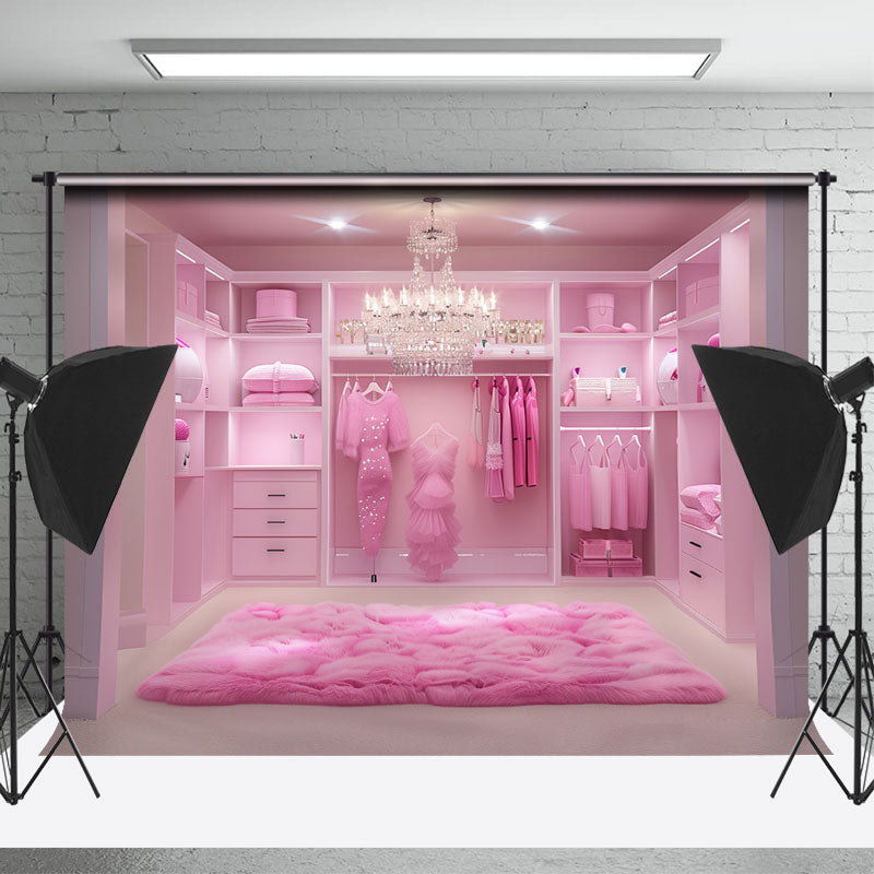 Lofaris Pink Room Dress Light Birthday Backdrop For Photo