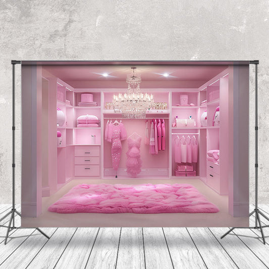 Lofaris Pink Room Dress Light Birthday Backdrop For Photo