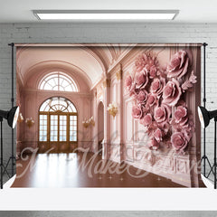 Lofaris Pink Rose Wall Elegant Door And Window Backdrop