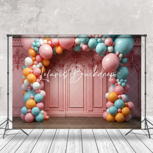 Lofaris Pink Royal Luxury Relief Wall Cake Smash Backdrop