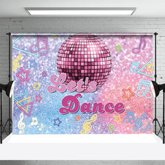 Lofaris Pink Sequin Ball Music Star Lets Dance Backdrop