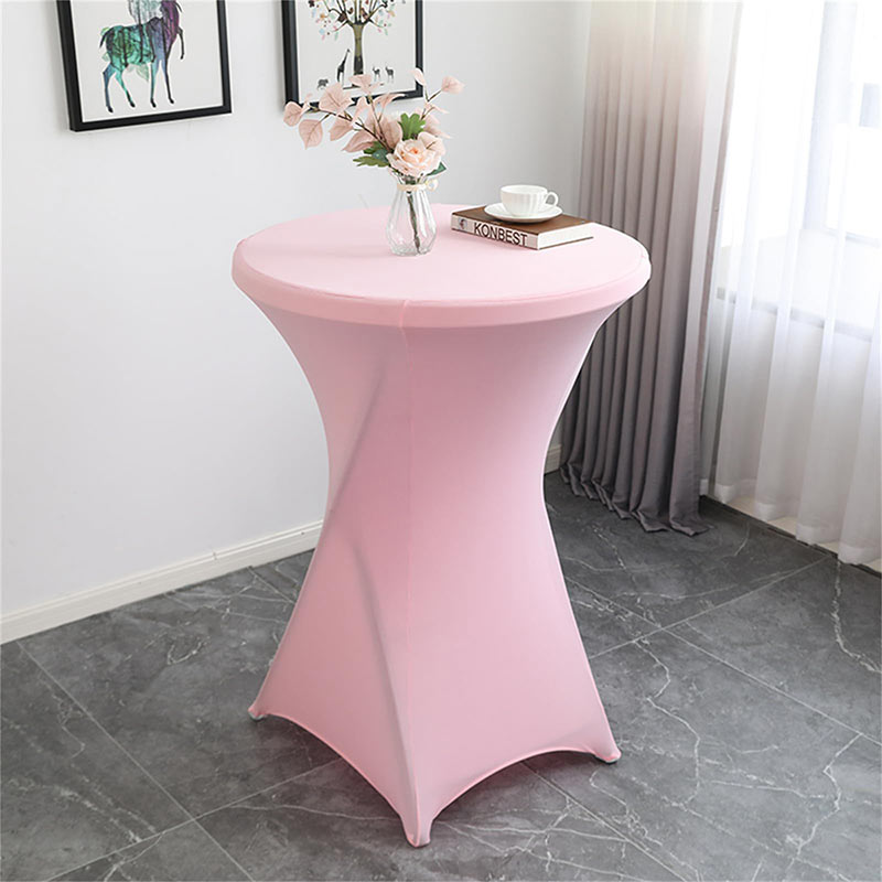 Lofaris Pink Spandex Stretch Cocktail Banquet Tablecloths
