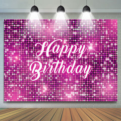 Lofaris Pink Sparkling Sequin Dance Happy Birthday Backdrop