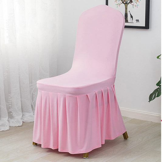 Lofaris Pink Stretch Spandex Banquet Chair Skirt Cover