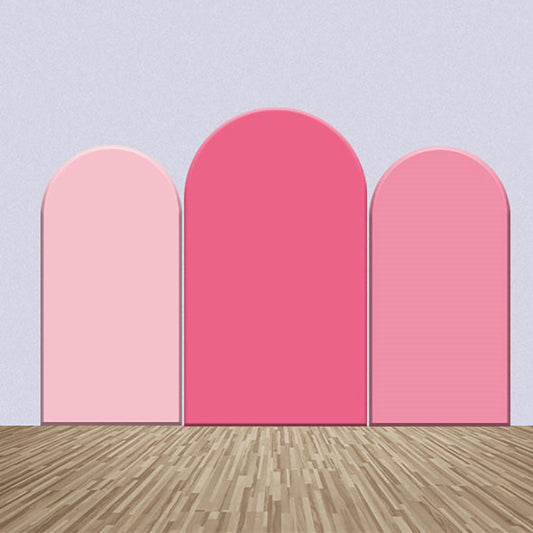 Lofaris Pink Theme Decor Girl Solid Color Arch Backdrop Kit