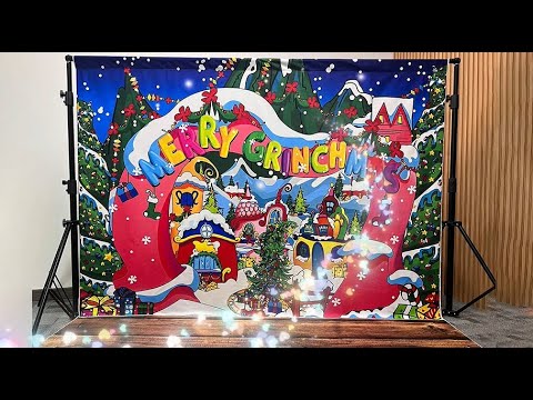 Colorful Sweet Whoville Happy Holiday Backdrop
