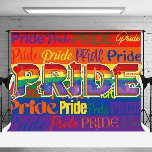 Lofaris Pride Repeat Colorful Rinbow Strip Dance Backdrop