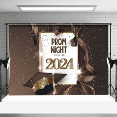 Lofaris Prom Night Brown Spark Ribbon Graduation Backdrop
