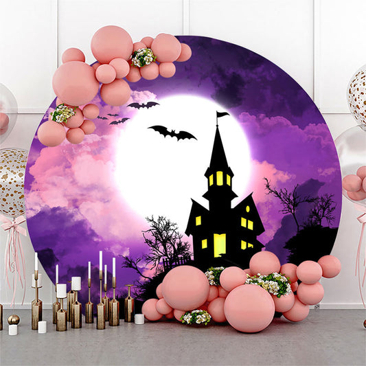 Lofaris Pumpking And Horror Night Round Halloween Backdrop Kit