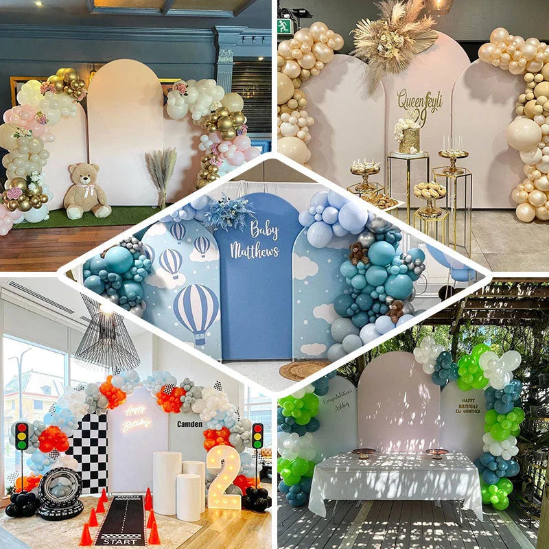 Pure Color Theme Navy Blue Birthday Arch Backdrop Kit