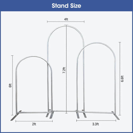 Lofaris Pure White Set Of 3 Double Sided Party Arch Backdrop Kit