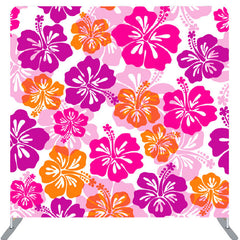 Lofaris Purple And Pink Flower Fabric Birthday Backdrop Cover