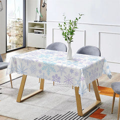 Lofaris Purple Blue Snowflake Christmas Party Tablecloth