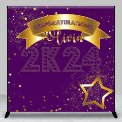 Lofaris Purple Custom Graduation Backdrop for Party