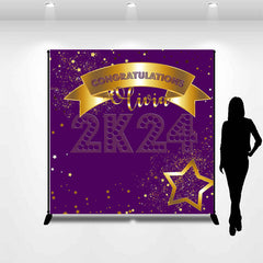 Lofaris Purple Custom Graduation Backdrop for Party