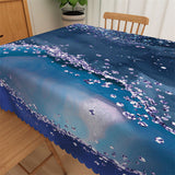 Load image into Gallery viewer, Lofaris Purple Diamonds Indigo Abstract Kitchen Tablecloth