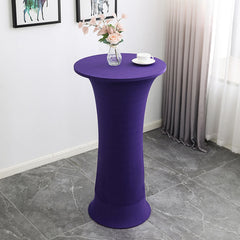 Lofaris Purple High Top Round Spandex Cocktail Tablecloths
