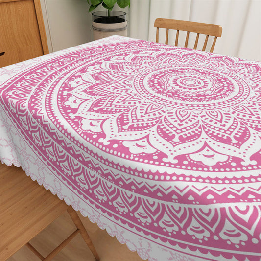 Lofaris Purple Mandala Pattern Art Tablecloth For Home Decor