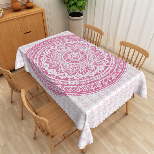 Lofaris Purple Mandala Pattern Art Tablecloth For Home Decor