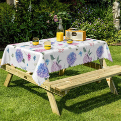 Lofaris Purple Pink Flowers Butterflies Restaurant Tablecloth