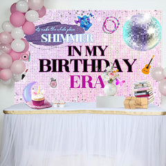Lofaris Purple Sequin Shimmer Girls Birthday Party Backdrop
