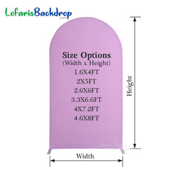 Lofaris Purple Spandex Fit Round Top Backdrop Wedding Arch Cover
