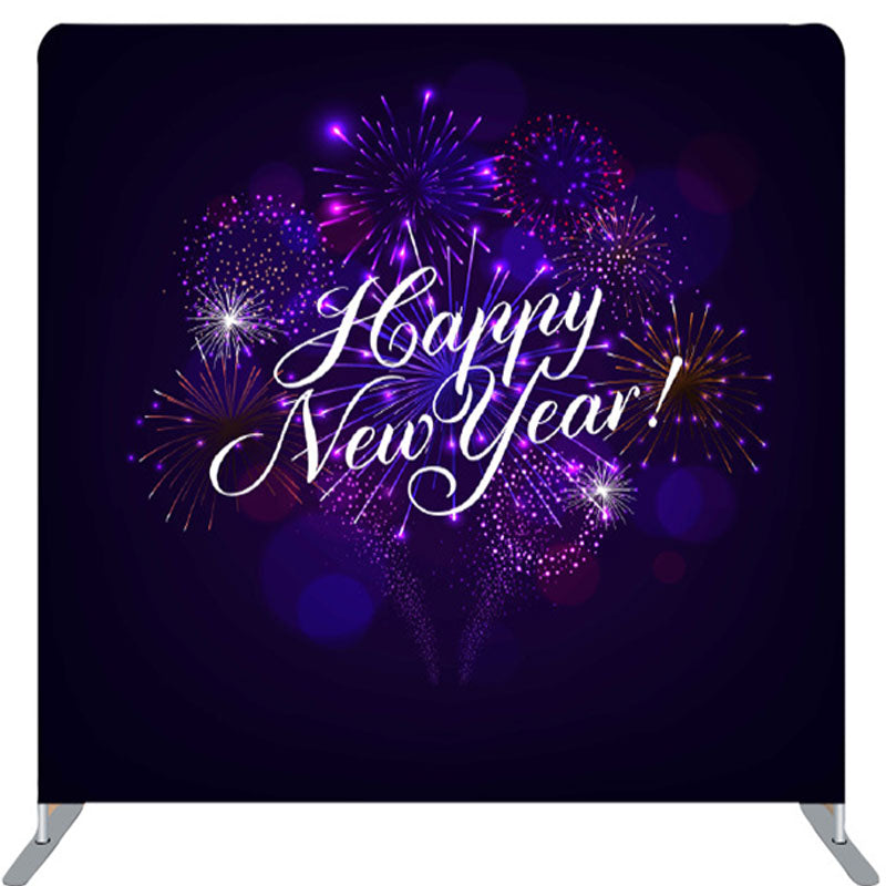 Lofaris Purple Splendid Spark Bokeh Happy New Year Backdrop