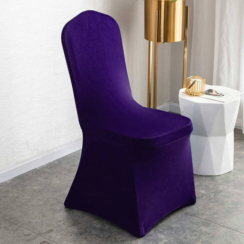 Lofaris Purple Stretch Spandex Banquet Chair Slipcovers