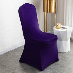 Lofaris Purple Stretch Spandex Banquet Chair Slipcovers