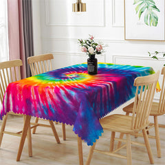 Lofaris Rainbow Color Abstract Tablecloth For Kitchen Decor