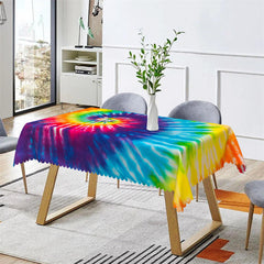 Lofaris Rainbow Color Abstract Tablecloth For Kitchen Decor