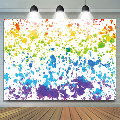 Lofaris Rainbow Color Painting Backdrop For Birthday Party