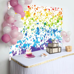 Lofaris Rainbow Color Painting Backdrop For Birthday Party