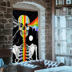 Lofaris Rainbow Color Pigment Skeleton Sky Galaxy Tapestry