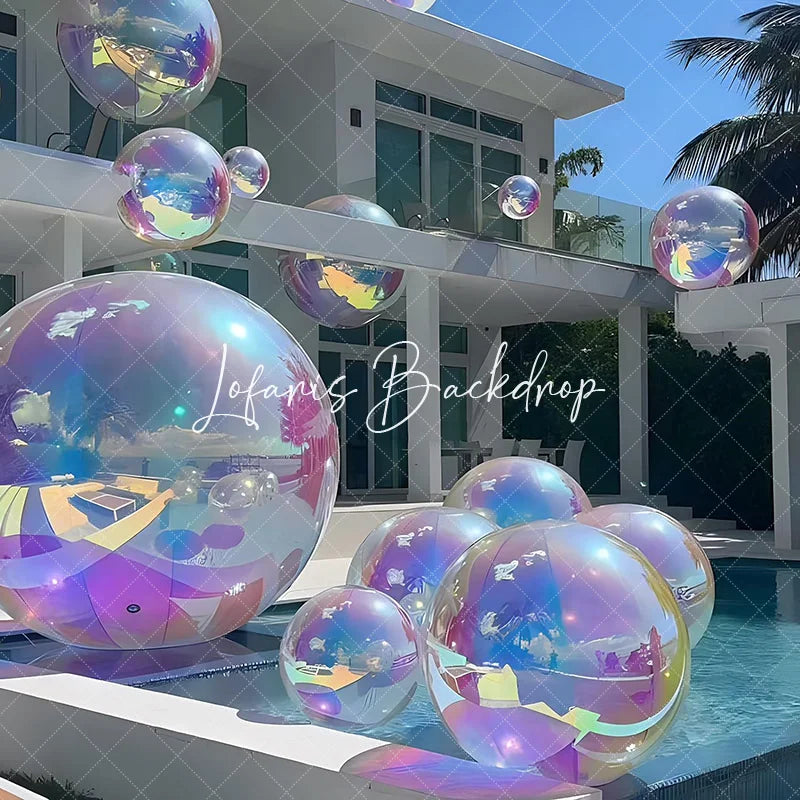 Lofaris Rainbow Inflatable Mirror Ball Event Decor Balloon