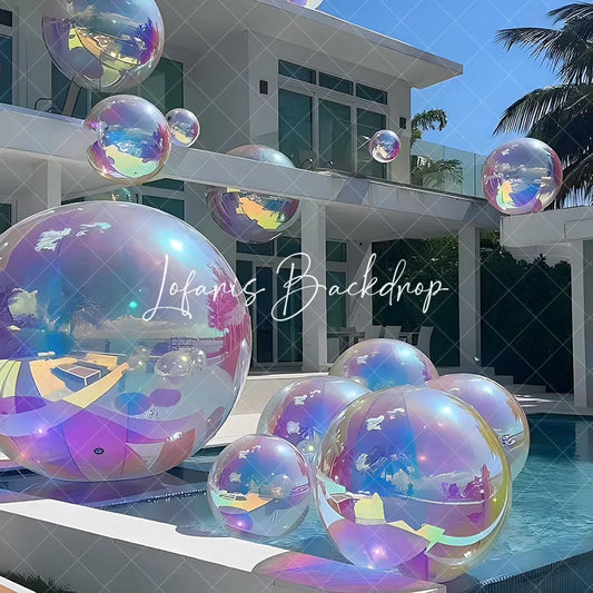 Lofaris Rainbow Inflatable Mirror Ball Event Decor Balloon
