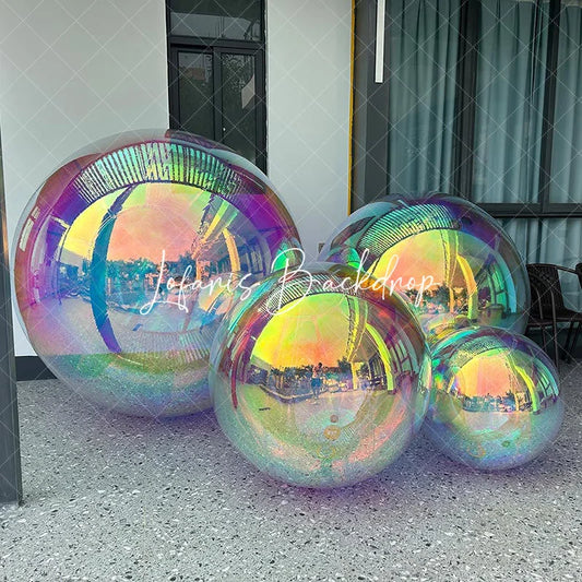 Lofaris Rainbow Inflatable Mirror Ball Event Decor Balloon