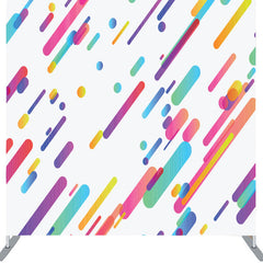 Lofaris Rainbow Paint Splash White Fabric Backdrop Cover