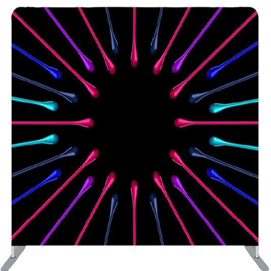 Lofaris Rainbow Pigments Drop Art Fabric Party Backdrop Cover