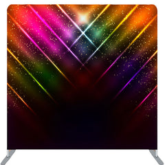 Lofaris Rainbow Spotlight Glitter Black Party Backdrop Cover
