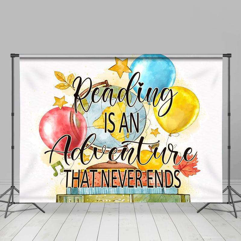 Reading Is An Adventure World Book Day Backdrop - Lofaris