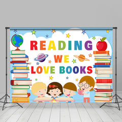 Lofaris Reading We Love Books School Classroom Backdrop