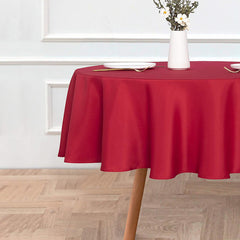 Lofaris Red 290 GSM Waterproof Polyester Round Tablecloth