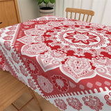 Load image into Gallery viewer, Lofaris Red And Pink Mandala Pattern Tablecloth For Kitchen