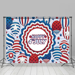 Lofaris Red Blue Balloon July 4 Independence Day Backdrop